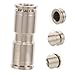 VILLFUL Copper Nickel Plated Connector 5pcs Fitting Male to Male Hose Adapter Air Fitting Industrial Grade Straight Coupling