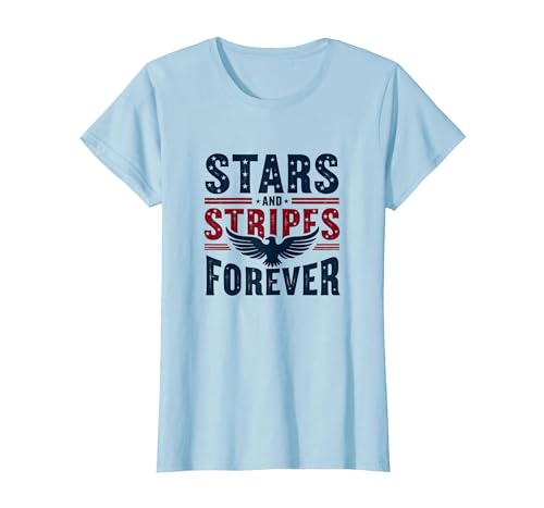 Stars and Stripes Forever Patriotic Design T-Shirt,...