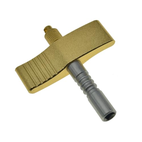 KAISH Gold Universal Drum Tuning Key Wrench Drum Tuner Key with Steel Rod for Acoustic/Electronic Drums 〝T〞Style - Thumbnail 2