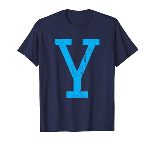 Letter Y Uppercase Alphabet Initial Classic School College T-Shirt