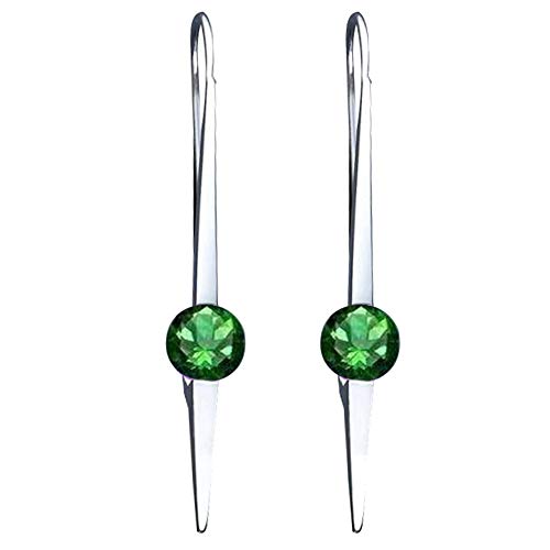 Homeofying Fashion Women Rhinestone Long Dangle Threader Earrings Banquet Jewelry Gift Earrings for Women Green