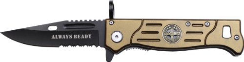 Tac Force YC-543Rg Assisted Opening Folding Knife 4.5-Inch Closed