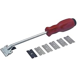 Lisle 52000 Razor Blade Scraper,Red | Also includes one plastic blade
