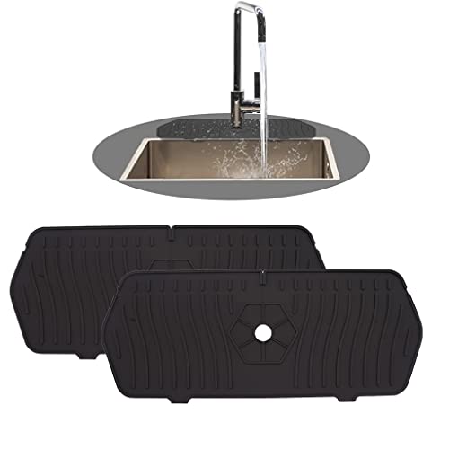 Waschbecken-Wasserhahn-Matte, Waschbecken-Spritzfänger-Wasserhahn-Matte, Badezimmer-Wasserhahn-Wasserfänger-Matte, Waschbecken-Abtropfkissen hinter dem Wasserhahn, Tropfschutz-Spritzer-Arbeitsplattens Cover