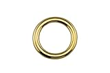 rundring stahl offen Goldfarben, Messing massiv LENNIE 10x Rundring, O-Ring, Messing, Gold, Größe: 13 mm (1/2\