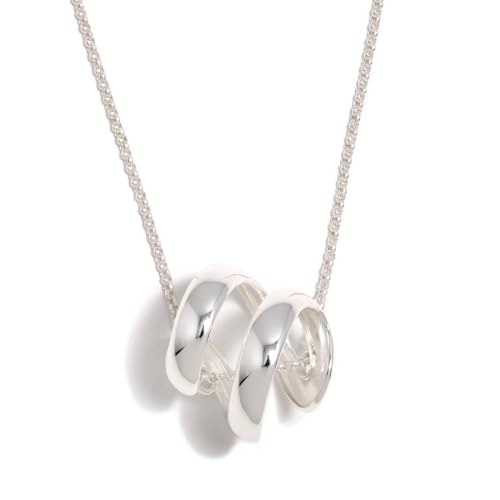 Agatha Ruiz de la Prada Gargantilla Collar Pertegaz Plata Ley 925m mujer ESPIRALES 78cm. colgante espiral 33mm.