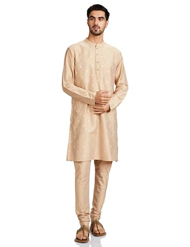 Image of Amazon Brand - Symbol Men Festive Long Regular Fit Kurta & Pyjama Set (2Pcs)