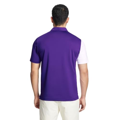 M MAELREG Polo Shirts for Men Short Sleeve Dry Fit Performance Moisture Wicking Casual Collared Men's Golf Shirts Purple — view 4