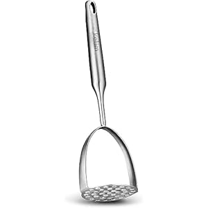 Kelim Potato Masher Cooking Utensil, Stainless Steel – One Piece, Dishwasher Safe – Heavy Duty Masher Kitchen Tool for Beans, Avocado, and More