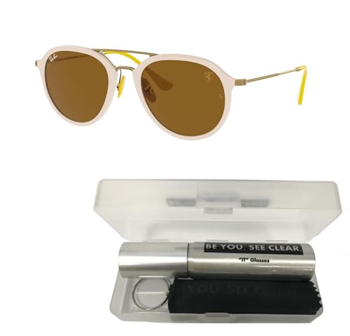 Ray-Ban RB4369M Sunglasses Bundle: RB 4369M F67033 White Sand Brown and Eyewear Cleaning Kit2