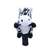 Yiju Plush Golf Wood Headcover Golf Supplies Guard Portable Club Giveaway Golf Club Head Cover Head Cover for Festivals Women Men, Zebra
