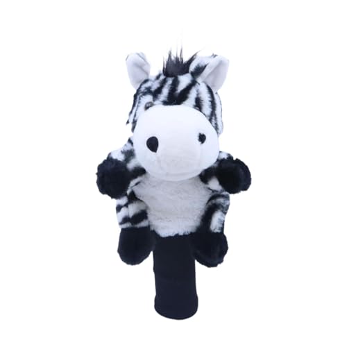 Yiju Plush Golf Wood Headcover Golf Supplies Guard Portable Club Giveaway Golf Club Head Cover Head Cover for Festivals Women Men, Zebra