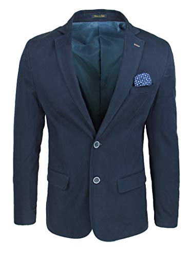 Blazer bleu foncé slim fit haut de gamme veste doublée d'hiver