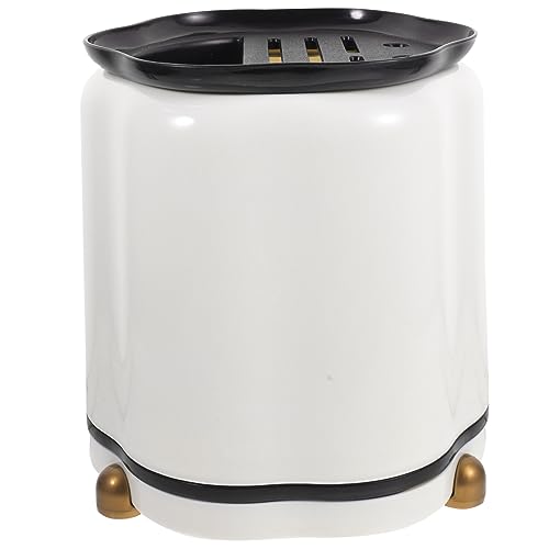 GLEAVI Soporte de cuchillo giratorio titular de utensilios soporte para utensilios de cocina porta cuchara porta palillos de cocina Soporte de herramientas de cocina el plastico blanco