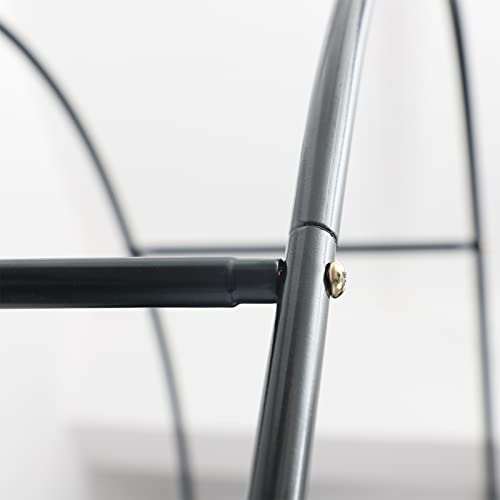 HUIKJI Gartenbogen, Gartenlaube, große Pergola, aus Metall, für verschiedene Kletterpflanzen oder Hinterhof, Rasen, Hochzeit, Party-Dekoration