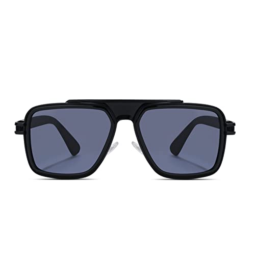 Image of Freckles Mark Trendy Retro Sunglasses for Men Women Stark Vintage Shades 70s Italian Fashion Square Metal Glasses
