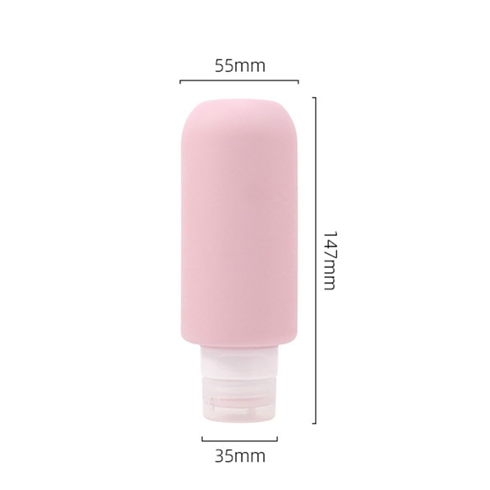 Lot de 3 Flacons de Voyage Rechargeables, 200ML Bouteille de Voyage Silicone, Étanche Bouteille de Voyages Portable et Anti-Fuite, Conteneur Compressible pour Toilette, Shampooing