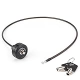 KONG MING CAR Bike Cable Lock - Handlebar End Lock fit Mountain Bike Bars - Anti Theft, Glossy Black