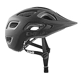 TSG Seek Helmet, Satin Black - Biking, Mountain Bike, MTB, Trail, All Mountain, ABS Hardshell, Comfortable Air Vents, Micro Dial Adjustment, Removable Visor, Comfortable Padding, S/M