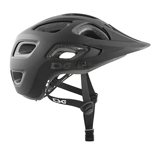TSG Seek Helmet, Satin Black - Biking, Mountain Bike, MTB, Trail, All Mountain, ABS Hardshell, Comfortable Air Vents, Micro Dial Adjustment, Removable Visor, Comfortable Padding, S/M