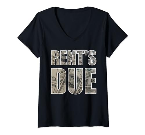 Womens Rent's Due - Hustler - Hustle V-Neck T-Shirt