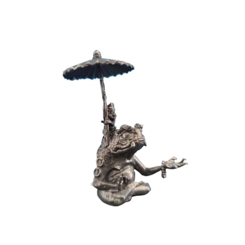 Statue miniature grenouille méditative en laiton : source d'ondes positives
