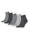 PUMA Unisex Plain Quarter, Anthraci/l Mel Grey/m Mel Grey-New, 39/42 (5er Pack)