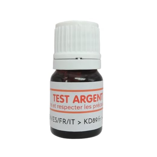 KD89 Test-Reaktiv/Lösung zum Testen von Gold, Silber oder Platin – mit mehrsprachiger Anleitung – Expertise für Schmuck, Münzen, Barren – 2,5 ml (Silber)