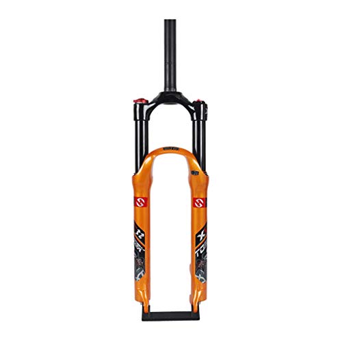 Fourches suspension VTT orange 27,5 pouces avec amortisseur aluminium et freins