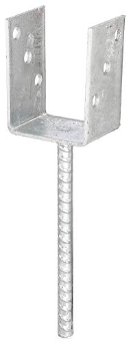 Preisvergleich Produktbild Alberts 214241 U-Pfostenträger / mit Betonanker aus Riffelstahl / feuerverzinkt / lichte Breite 75 mm / Länge Betonanker 200 mm