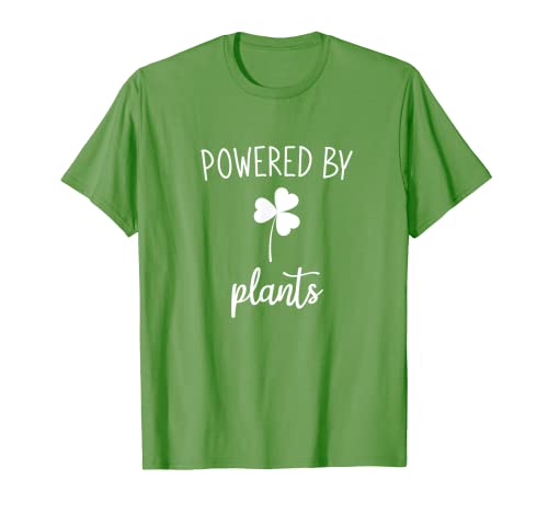 powered by plants vegan st patricks day T-Shirt