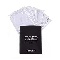 Lonvitalite C8 Crystal & Collagen Eye Masks (Pack of 6) - Anti Ageing Brightening Under Eye Gel Mask with AHA, Vitamins A, C & E - Helps with Dark Circles, Fine Lines & Puffy Eyes