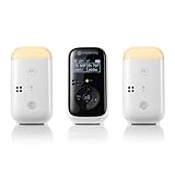 Motorola Nursery PIP15-2 Audio-Babyphone mit HD-Sound, 2 Monitore – Temperaturüberwachung, Zwei-Wege-Kommunikation, Nachtlicht und Schlaflieder