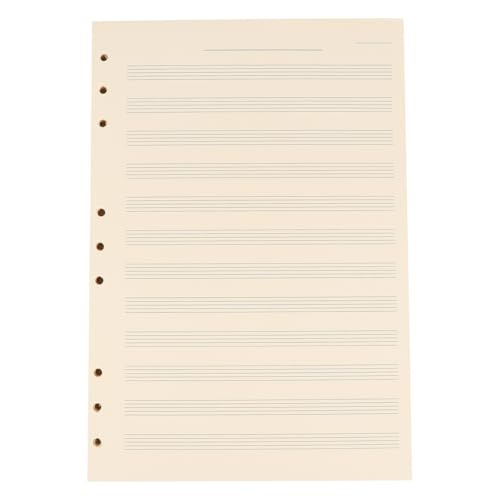 Papier à musique manuscrit Healeved 100 feuilles blanches 2 mm 12 lignes