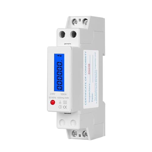 Compteur d'énergie analogique kWh 1P avec grand écran LCD rétroéclairé AC 230V