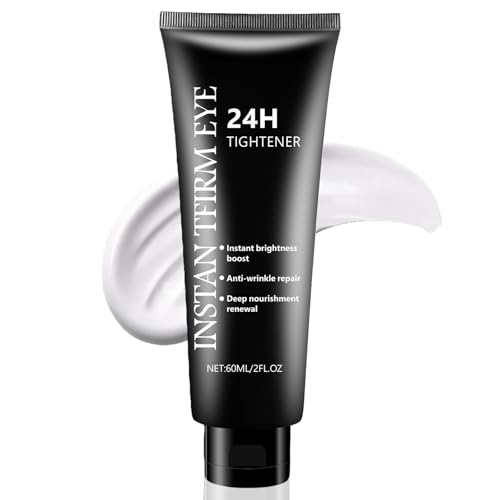 Instant Eye Tightening Cream for Men - Reduces Eye Bags, Dark Circles & Wrinkles with Hyaluronic Acid & Collagen, Brightening & Moisturizing, All Skin Types