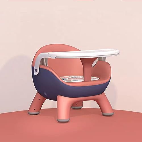 GRSMIS折りたたみ式 ベビーチェア テーブルチェア 二用いす子供 ベビー 食事用いす お遊びキッズチェア トレー付 子供用ダイニングテーブルと椅子組立簡単 軽量 持ち便利 6ヶ月~5歳対象 子供お食事椅子 PVC/PUクッション (コーラルレッド,サウ