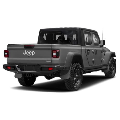 Image of Tecoom Front & Rear Mud Flaps Splash Guards Compatible with Jeep Gladiator 2024 2023 2022 2021 2020, Heavy Duty OEM Mudflaps, No Drilling Required, Black, 4 Pcs