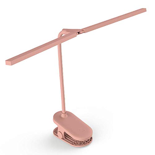 Preisvergleich Produktbild Neuartige Aufstecklampe, kabellose Tischlampe, Doppelscheinwerfer, wiederaufladbare Tischlampe, geeignet zum Lesen / Beleuchten / Arbeiten Rosa