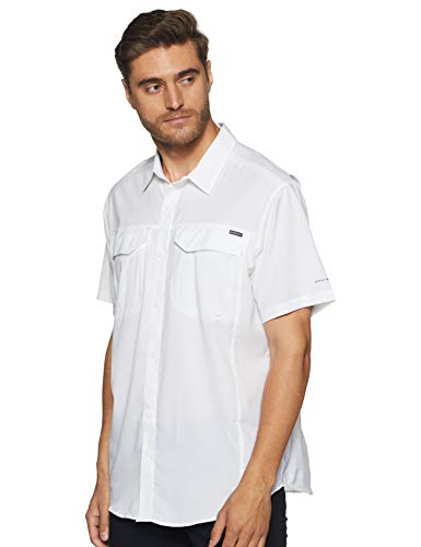 Columbia Men's Silver Ridge Lite Short Sleeve Shirt, White, X-Large