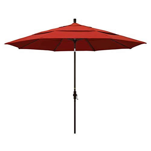 California Umbrella 11' Round Aluminum Market Umbrella, Crank Lift, Collar Tilt,Sunset by California Umbrella - Image 2