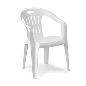 Mojawo Stapelstoel tuinstoel PIONA bistrostoel tuinstoel balkonstoel kunststof stapelbaar balkon meubels tuinmeubelen wit