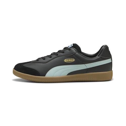 PUMA Men's King 21 Indoor Training Soccer Shoes, Black-Fresh Water-Gum SS26, 7.5 King 21 It
