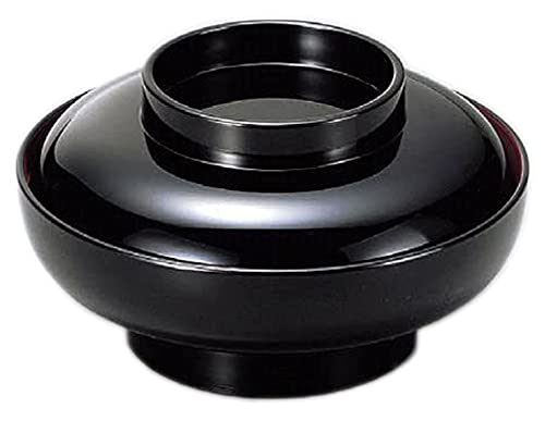 Bowl, 6 Size Large Flat Boiled Bowl, Kurouchi Vermilion Black [18.1? x 9.5cm] ABS Resin (7-283-7), Restaurant, Ryokan, Japanese Tableware, Restaurant, Commercial Use