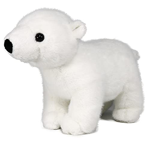 Lifelike Baby Polar Bear Stuffed Animal Plush Toy 22cm Length, White, Small