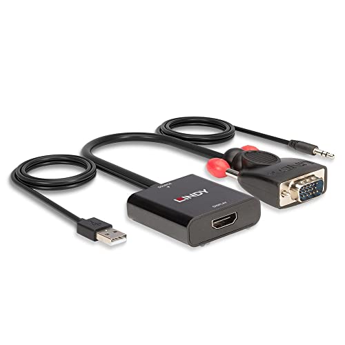 LINDY VGA & Audio to HDMI Converter, Black - Image 3