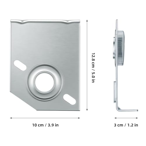 Hemobllo 2PCS Garage Door Torsion Spring Center Bearing Bracket, Heavy Duty Galvanized Steel Support for 1" Shaft, Residential Garage Door Repair Parts, Rust-Resistant Center Bearing Plate (Silver) by Hemobllo - Used condition - Image 2
