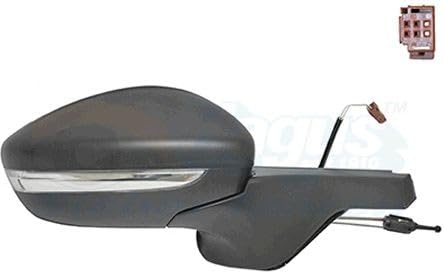 VAN WEZEL 0937804 Espejo retrovisor espejo completo convexo para ajuste manual espejo Ajuste por cable sin calentamiento con sensor de temperatura derecha Compatible con CITROËN C3 III SX