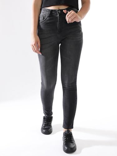 Image of High Star Women Washed Skinny fit Highrise Stretchable Jeans