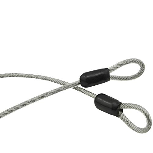 Lumintrail 3Mm (1/8 Inch) Braided Steel Coated Security Cable Luggage Lock Safety Cable Wire Double Loop #TOP4